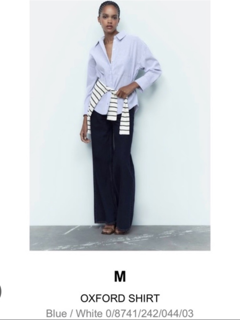 Zara Blue & White Oxford Shirt
